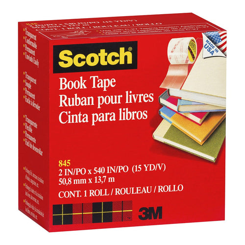 3M Scotch Tape Book Repair 845 50mm x 13.7m Transparent -   - Inkplus