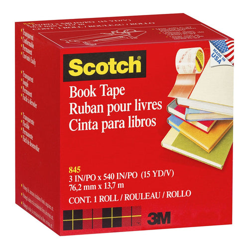 3M Scotch Tape Book Repair 845 76mm x 13.7m Transparent -   - Inkplus