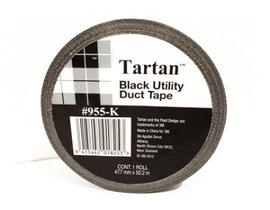 3M Scotch Tartan Utility Duct Tape 955K 48x50M Black PVC -   - Inkplus