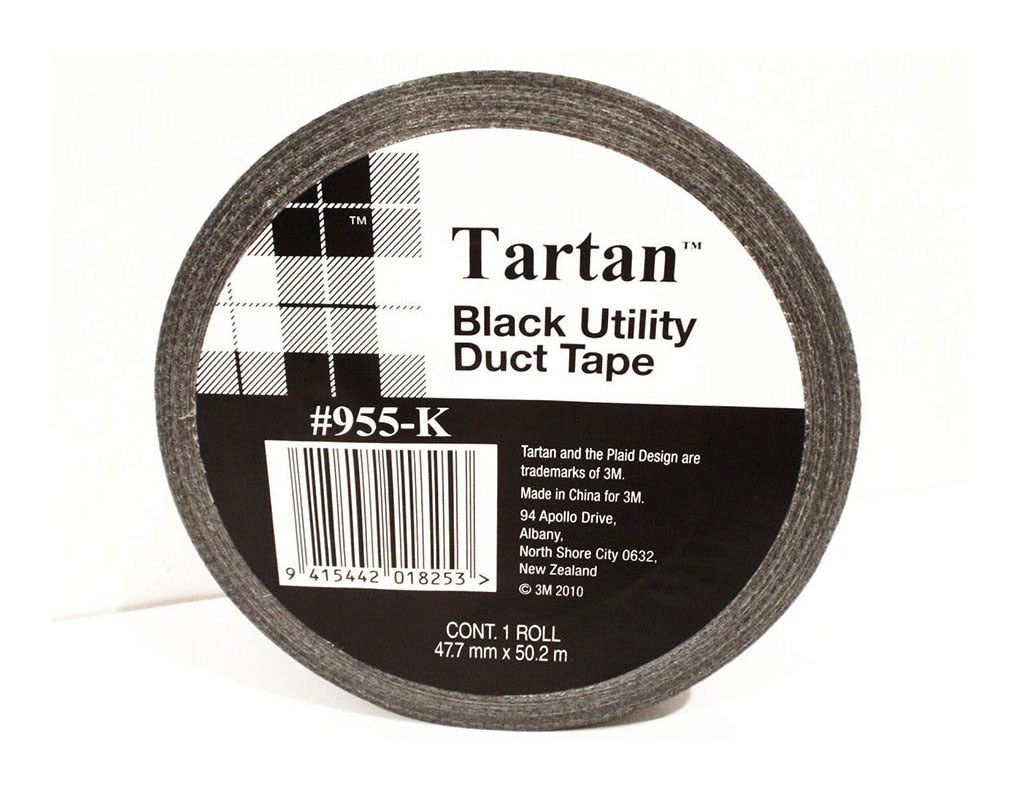 3M Scotch Tartan Utility Duct Tape 955K 48x50M Black PVC -   - Inkplus