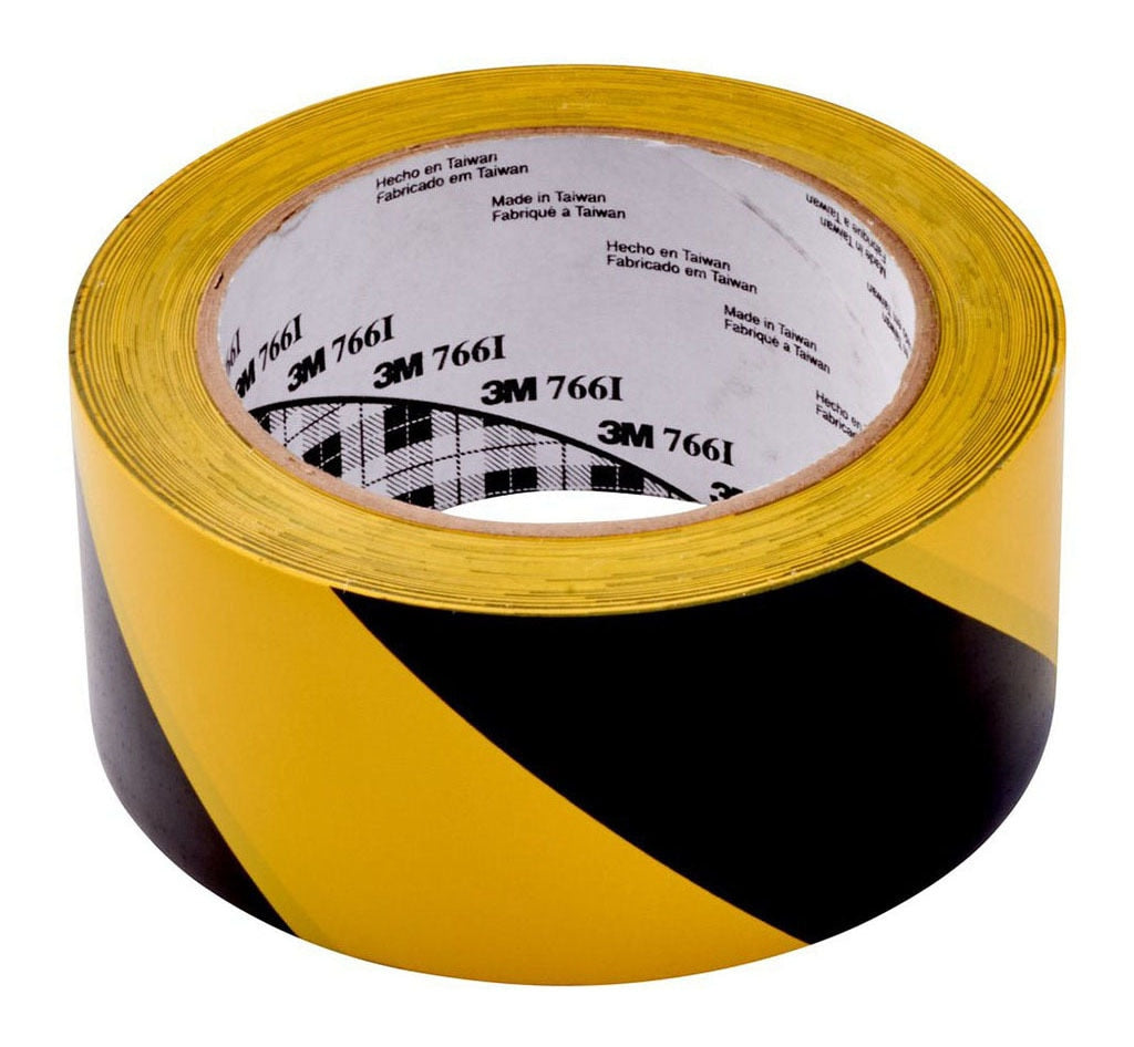 3M Scotch Hazard Warning Vinyl Tape 766 50mm x 3Yellow/Black -   - Inkplus