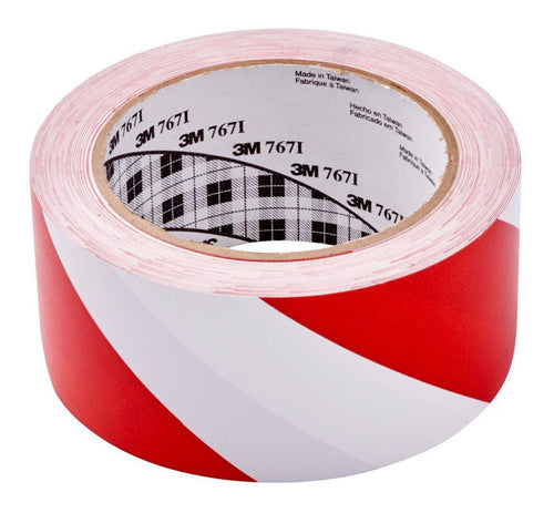 3M Scotch Vinyl Tape 767 50mm x 3 Red/White -   - Inkplus