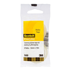 3M Scotch Tape Everyday 500 12mmx10M 2 Pack - Inkplus