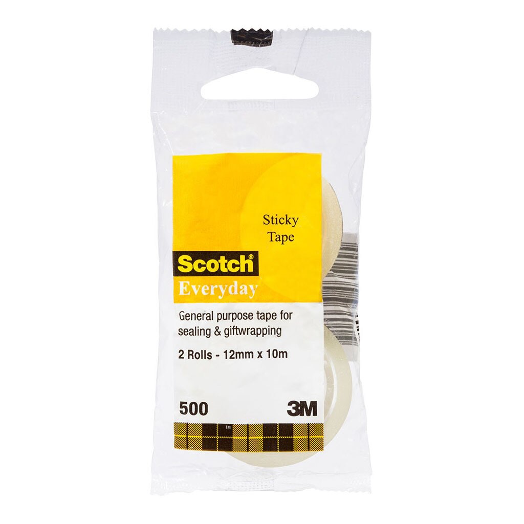 3M Scotch Tape Everyday 500 12mmx10M 2 Pack - Inkplus