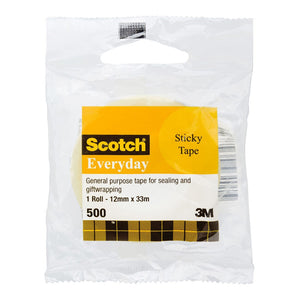 3M Scotch Everyday Tape 500 12mm x 33m -   - Inkplus