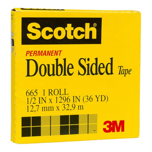 3M Scotch Double Sided Tape 665 12.7mm x 3Boxed refill roll -   - Inkplus