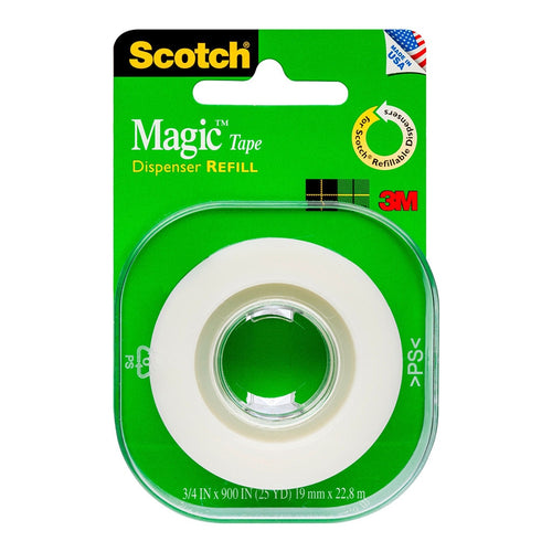 3M Scotch Magic Tape 205L Refill Roll 19mmx22.8m -   - Inkplus