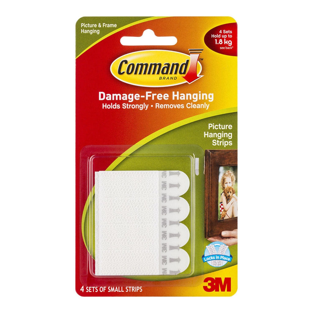 3M Command Strips Picture Hanging 17202 Small White Pk/4 Sets -   - Inkplus