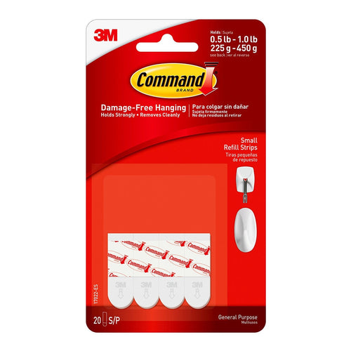 3M Command Strips Refill 17022 Small White Pk/20 -   - Inkplus