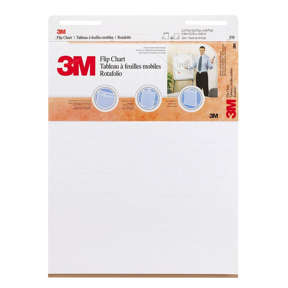 3M Flip Chart 570 White 635 x 762mm - Inkplus