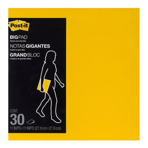 3M Post-it Super Sticky Big Notes BN11 Yellow 279 x 279mm 30 sheet pads -   - Inkplus