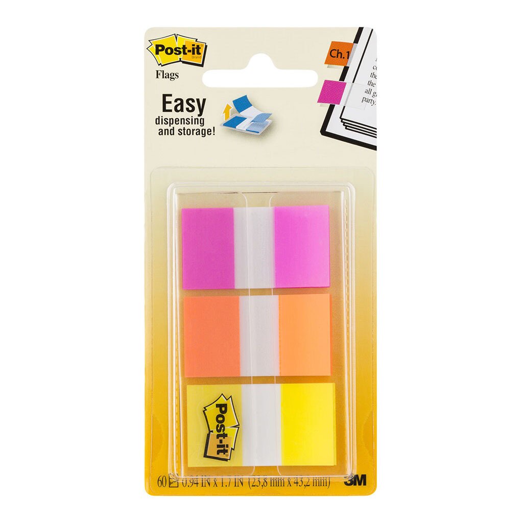 3M Post-it Flags 680-OLP Assorted Highlighting Colour Pkt/60 -   - Inkplus