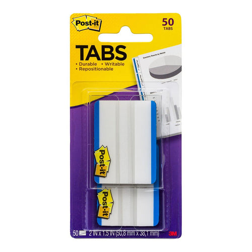 3M Post-it Durable Tabs 686-50BL Blue 50x38mm Pkt/50 - Inkplus