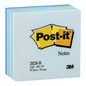 3M Post-it Notes Memo Cubes 2028-B Blue 76x76mm 400 sheet cube -   - Inkplus