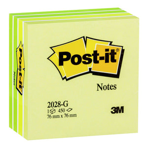 3M Post-it Notes Memo Cube 2028-G Green 76x76mm 400 sheet cube -   - Inkplus