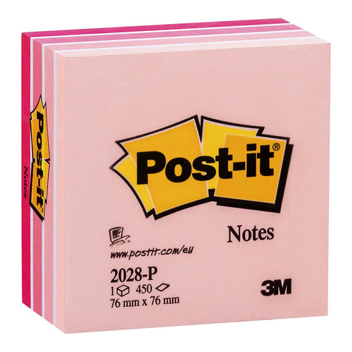 3M Post-it Notes Memo Cube 2028-P Pink 76x76mm 400 sheet cube -   - Inkplus