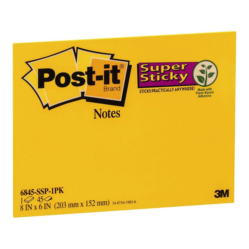 3M Post-it Super Sticky Meeting Notes 6845-SSP Rio De Janiero 202x152mm 45 sheet pad -   - Inkplus