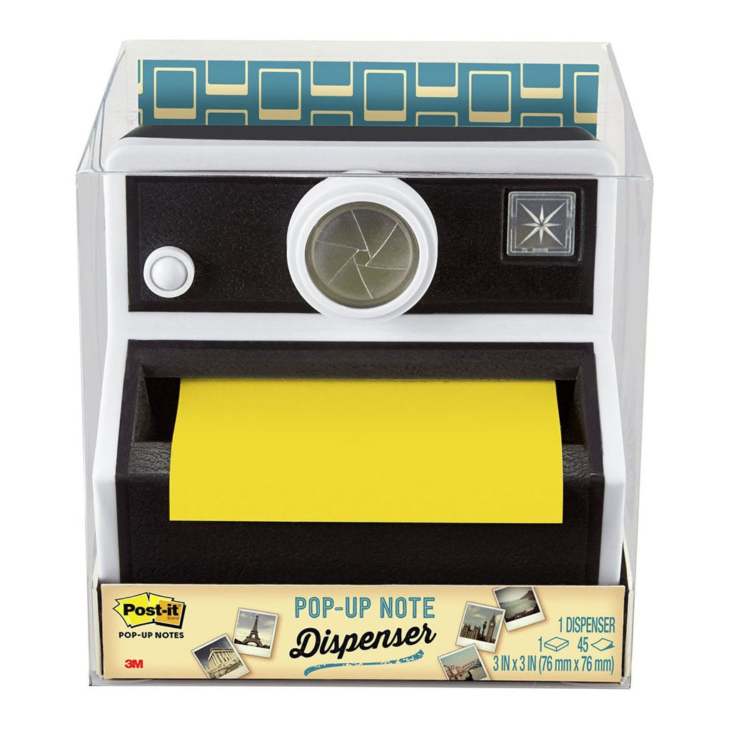 3M Post-it Pop Up Note Dispenser CAM-330 Camera Black w 45 sheet refill pad -   - Inkplus