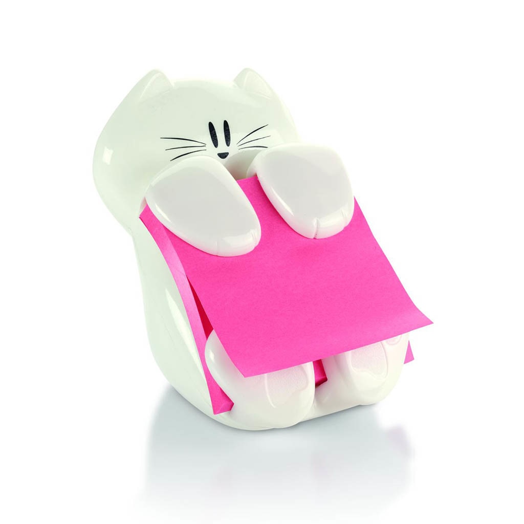 3M Post-it Pop Up Note Dispenser CAT-330 Cat White w 50 sheet refill pad -   - Inkplus