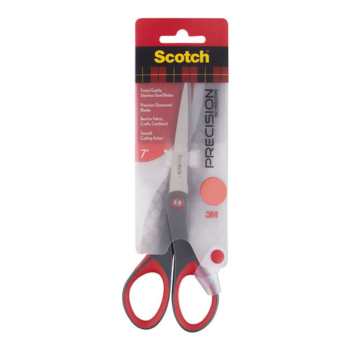 3M Scotch Precision Scissors 1447 7in Grey/Red -   - Inkplus