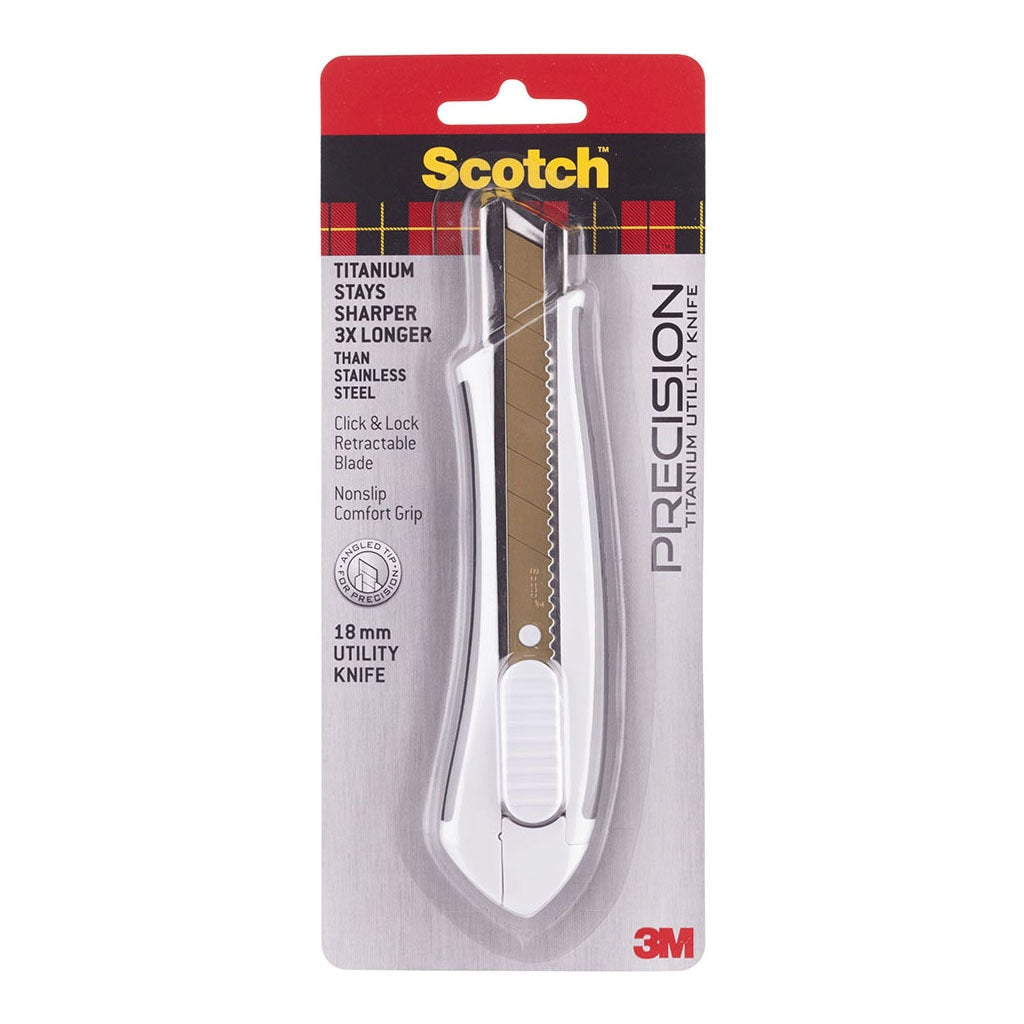 3M Scotch Utility Knife TI-KL 18mm Large White -   - Inkplus