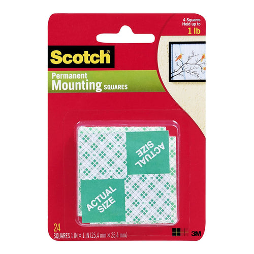 3M Scotch Indoor Mounting Squares 111 25x25mm Pkt/24 -   - Inkplus