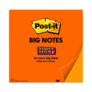 3M Post-it Super Sticky Big Notes BN15 Orange 381 x 381mm 30 sheet pads -   - Inkplus