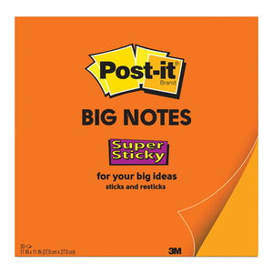 3M Post-it Super Sticky Big Notes BN11 Orange 279 x 279mm 30 Sheet Pads -   - Inkplus