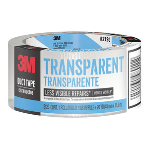 3M Scotch Duct Tape 2120-C 48mm x 18.2m Tough Transparent -   - Inkplus