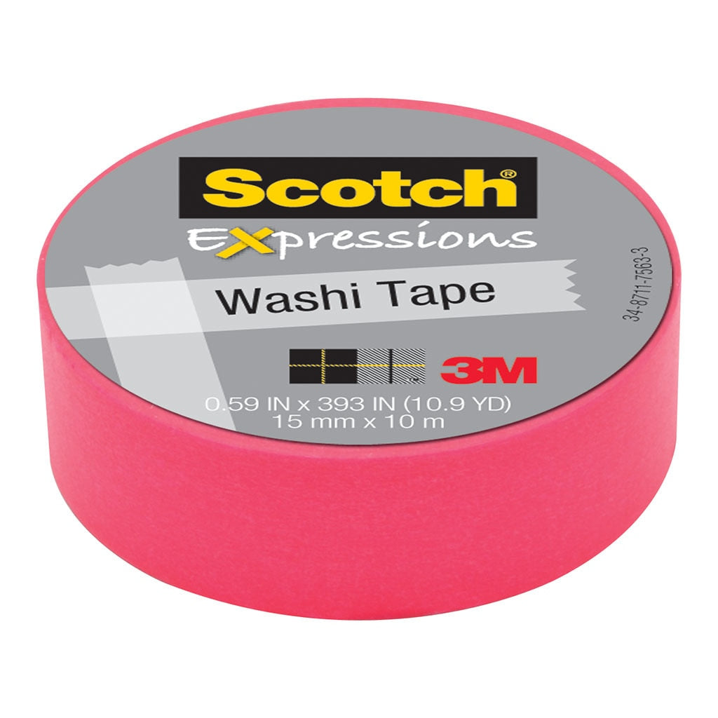 3M Scotch Expressions Washi Tape C314-PNK-J 15mm x 10m Pink -   - Inkplus