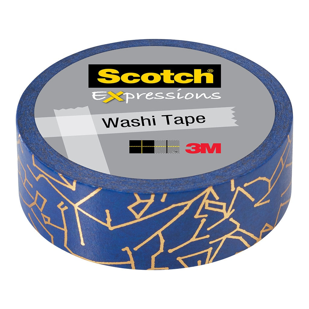 3M Scotch Expressions Foil Washi Tape C614-P8 15mm x 7m Constellation -   - Inkplus