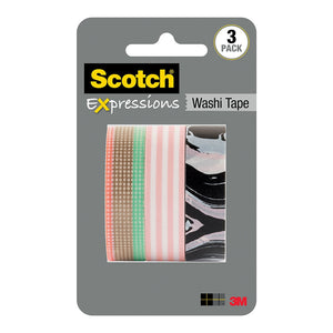 3M Scotch Expressions Washi Tape C317-3PK-SPGFL 15mm x 10m Spring Multi Pack -   - Inkplus