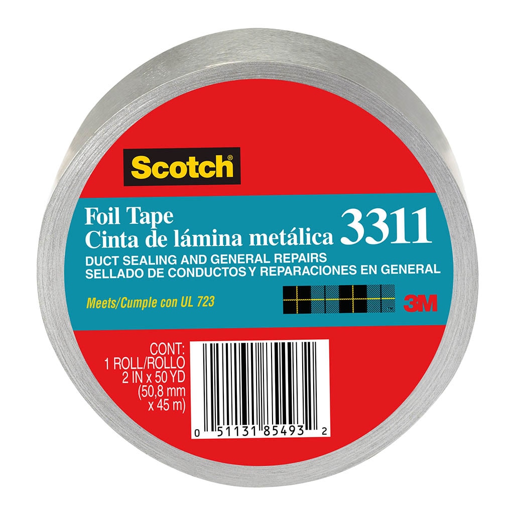 3M Scotch Foil Tape 3311 Silver 50.8mm x 9.14m Roll -   - Inkplus