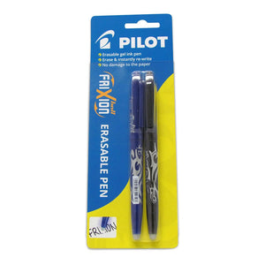 Pilot Frixion Ball Erasable Fine Black Blue 2Pk -   - Inkplus