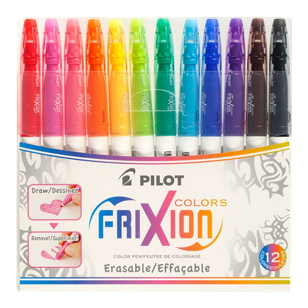 Pilot Frixion Colours Erasable Markers Asstd. 12Pk (SW-FC-S12) -   - Inkplus