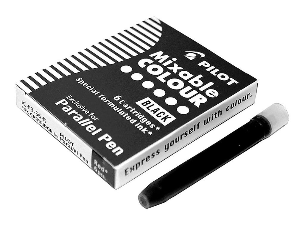 Pilot Parallel Pen Black Cartridge 6Pk (IC-P3-S6-B) -   - Inkplus