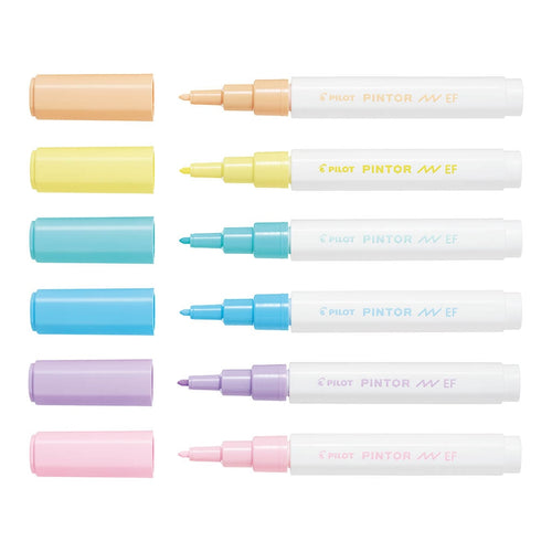 Pilot Pintor Marker Extra Fine Pastel 6Pk (6 colors available, Asstd. 6Pk available) -   - Inkplus