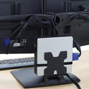 Ergotron CPU Mount for Thin Client, Flat Panel Display - Steel - Black -   - Inkplus