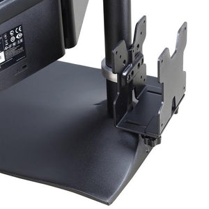 Ergotron CPU Mount for Thin Client, Flat Panel Display - Steel - Black -   - Inkplus