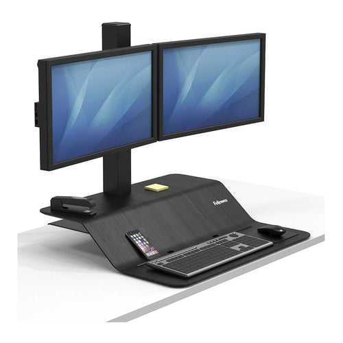 Fellowes Sit Stand Workstation - Lotus VE - DUAL Monitor -   - Inkplus