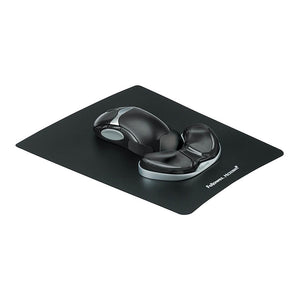 Fellowes Gliding Palm Support & Mouse Pad - Gel Clear - Black -   - Inkplus