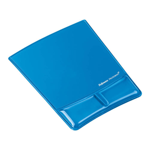 Fellowes Mouse Pad & Wrist Rest - Gel Clear - Blue -   - Inkplus