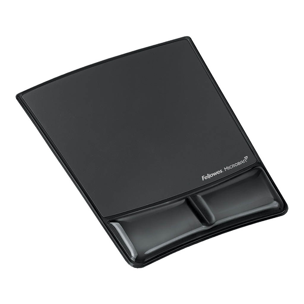 Fellowes Mouse Pad & Wrist Rest - Gel Clear - Black -   - Inkplus