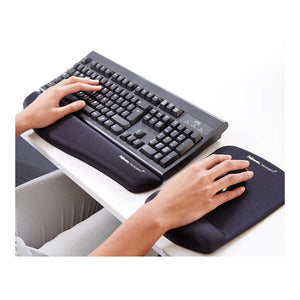 Fellowes Keyboard Palm Support - Plush Touch - Lycra - Black -   - Inkplus