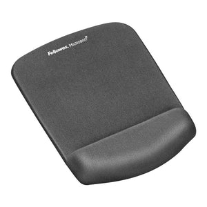 Fellowes Mouse Pad & Wrist Rest - Plush Touch - Lycra - Graphite -   - Inkplus