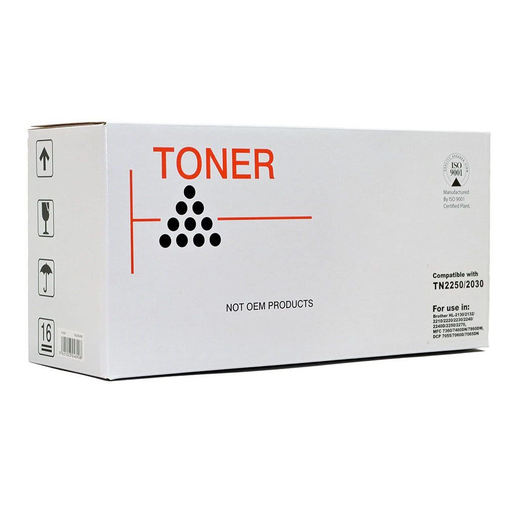 Compatible Brother TN2250 / TN2030 Black Toner Cartridge - Inkplus