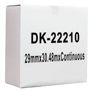 Compatible Brother DK Paper Tape DK22210 - 29mmX30M - Inkplus