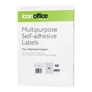 Multipurpose Labels 48x12.7mm 88 Per Sheet -   - Inkplus